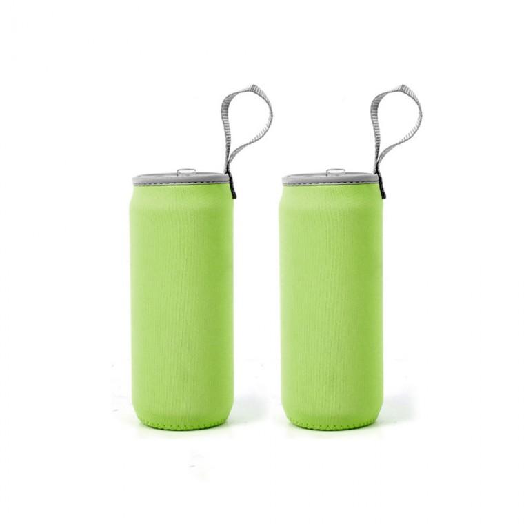 포미퓨어 보온보냉 물병 파우치 2p세트 360ml(그린)
