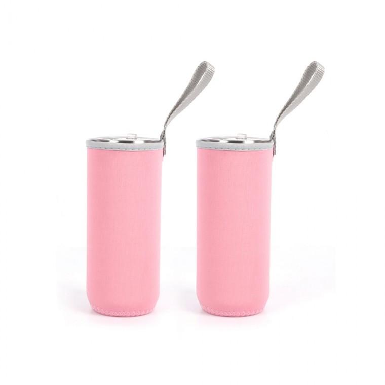 포미퓨어 보온보냉 물병 파우치 2p세트 360ml(연핑크)