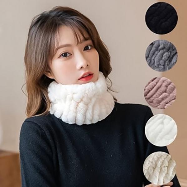 토끼털 골프 겨울넥워머 털밴드 퍼워머 멀티 넥워머