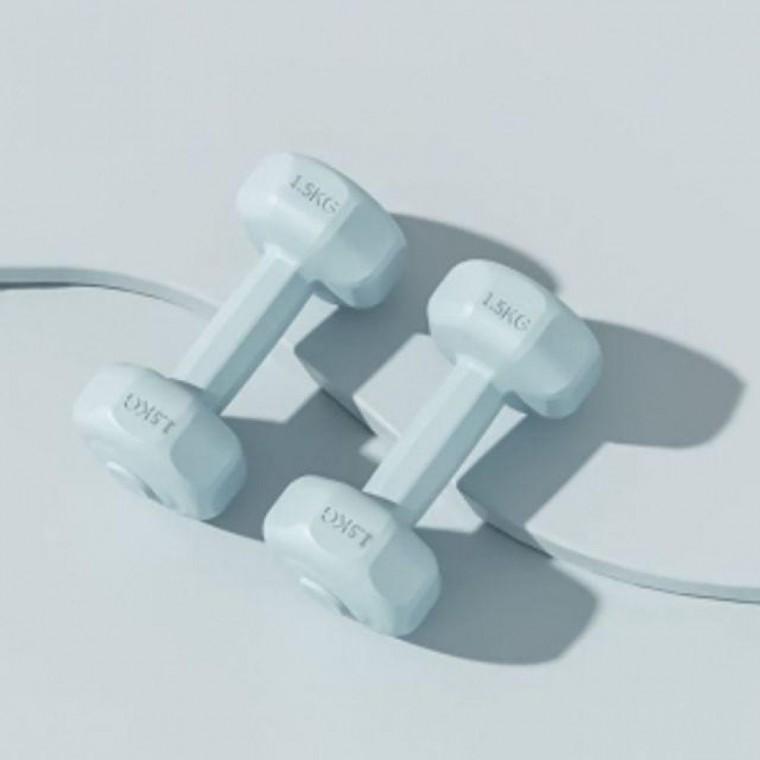 바디필컬러육각덤벨아령2개세트(15kg)(블루)