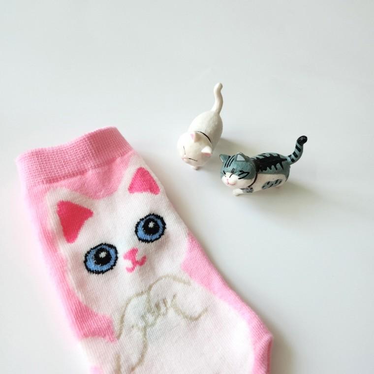 고양이 양말 핑크 cat socks 캣 삭스