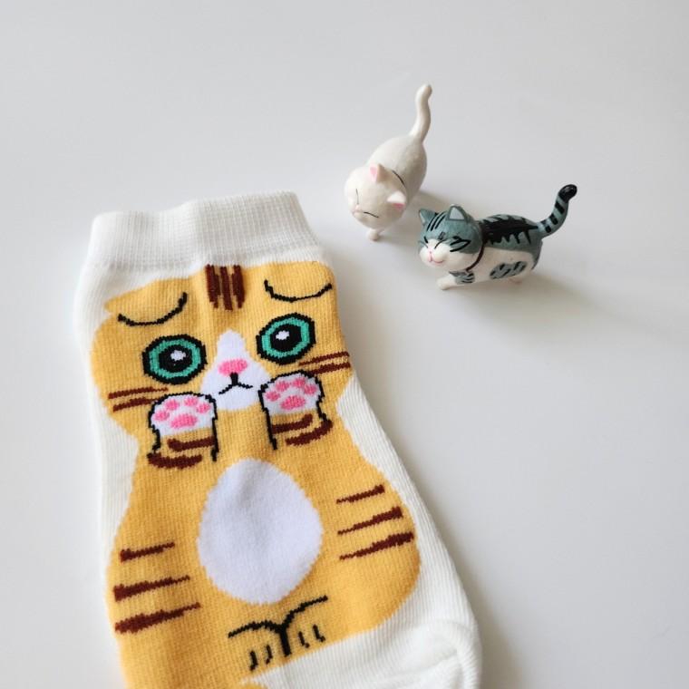 고양이 양말 아이보리 cat socks 캣 삭스