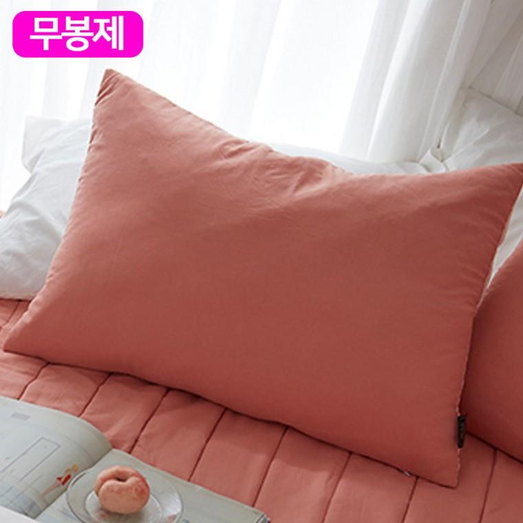 해피니 모모 무봉제 소프트마이크로 베개커버 50x70cm (애프리콧) (베개솜 별매)