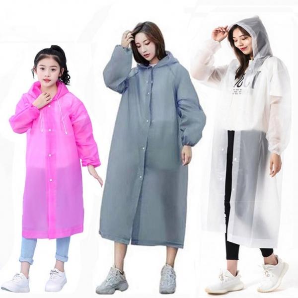 100g 두꺼운 EVA 우비 일회용 우의 초경량 비옷 레인 코트 골프 해외 여행