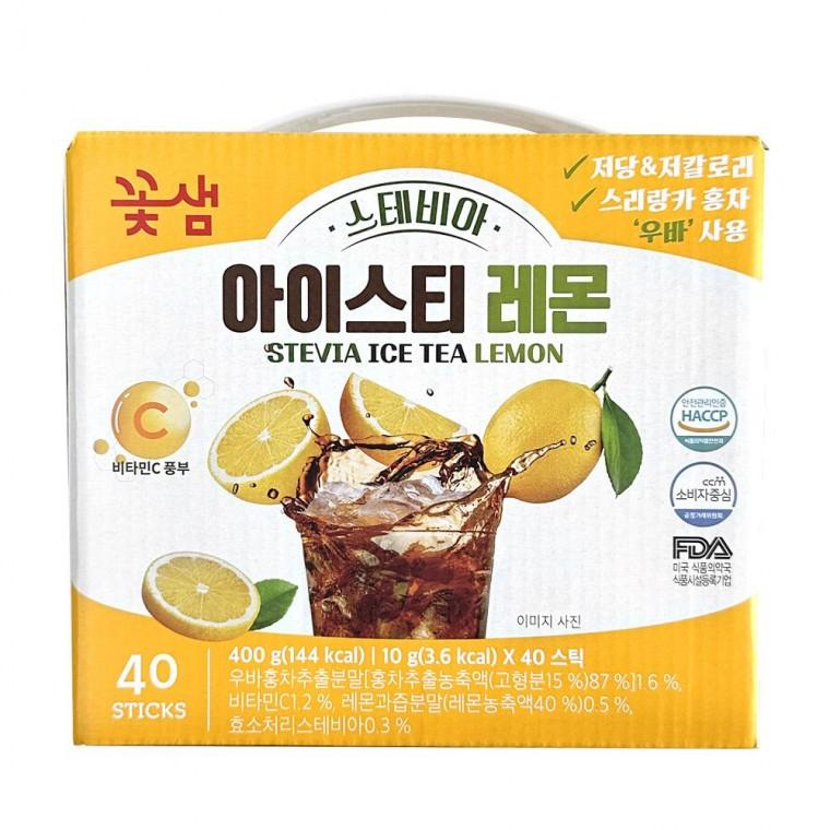 꽃샘 스테비아 레몬 아이스티 저당 저칼로리 홍차 10g 40T