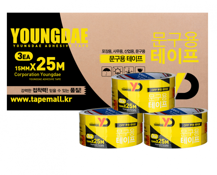 영대 투명 물레방아 리필테이프 (3절)