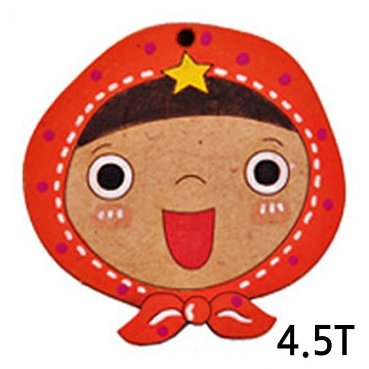 영공방 보자기 소녀 4.5T (WA-502) (10개입) 연결구멍 (있음O) (체험용 우드아트)