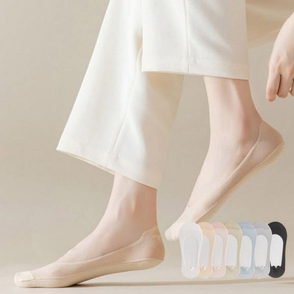 벗겨짐 방지 여름 통기 메쉬 소재 스판 쿨링 덧신