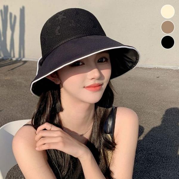 메쉬 별달 배색 버킷햇