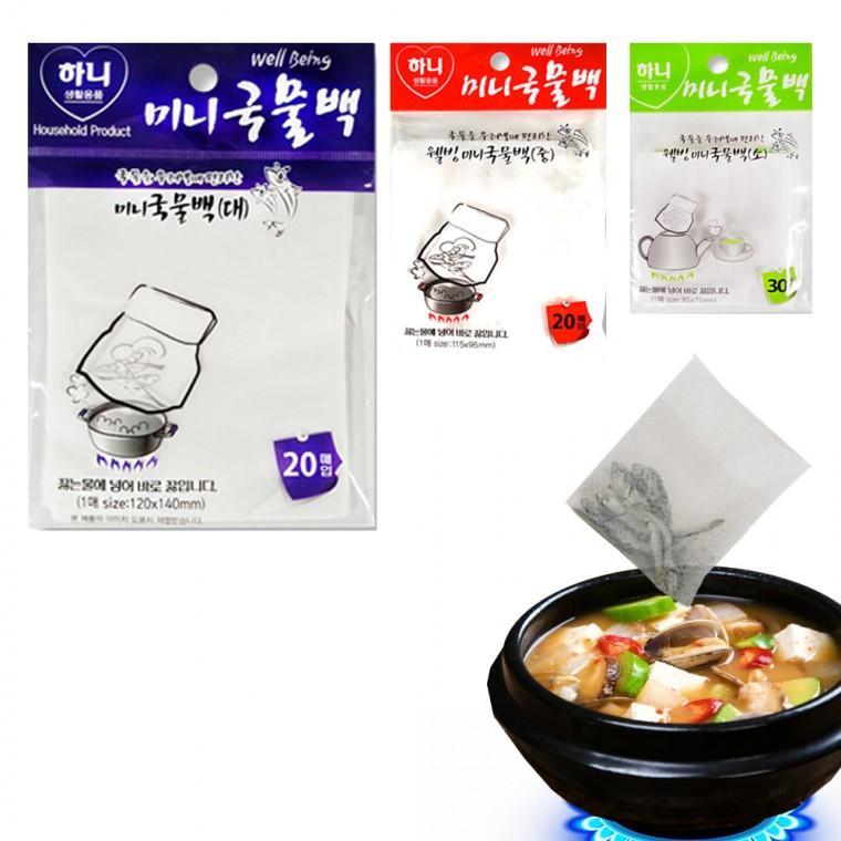 하니 다시백 멸치백 차거름용 미니국물백 3종