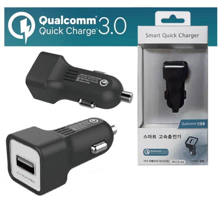 징가로922 퀄컴인증 USB1구 스마트 고속 차량충전기