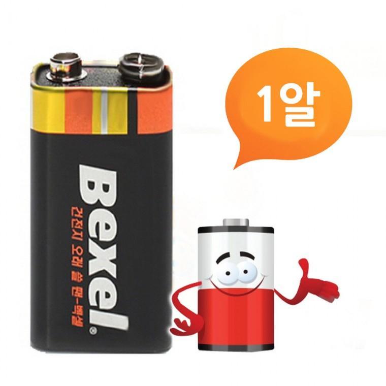 벡셀 9V 망간 건전지 6F22 FC-1 밧데리 1P