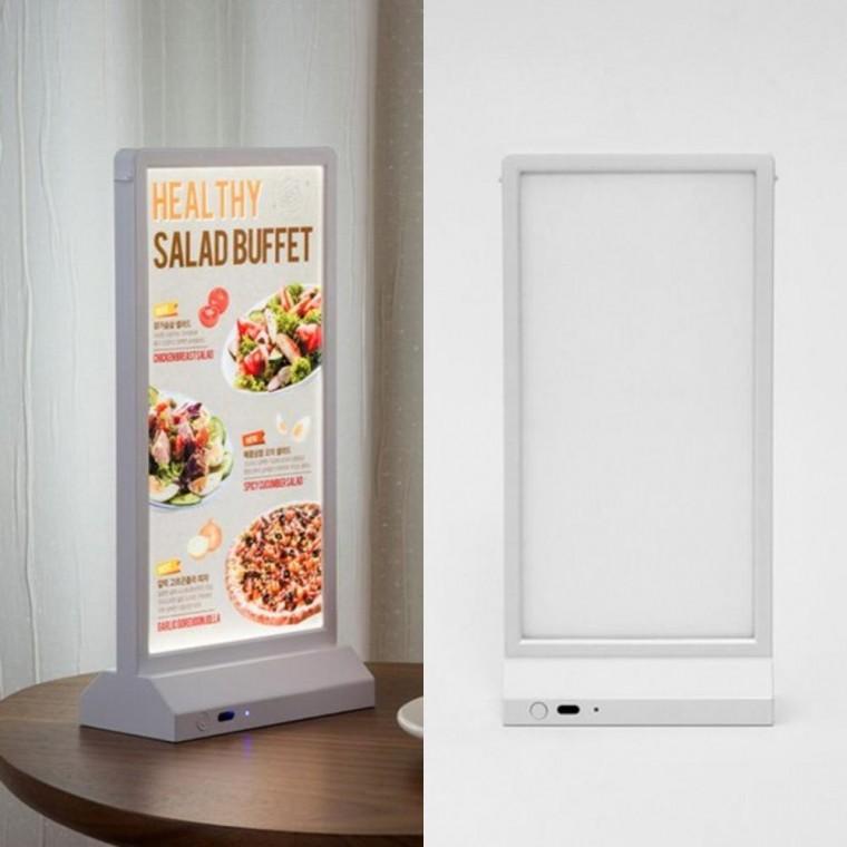 LED 라이트 패널 스탠드 메뉴판 광고판 2개 105x210mm