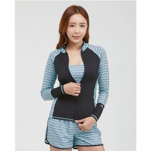 쿠기 여자 수영복 레쉬가드 쿨링 비치웨어 세트 4p