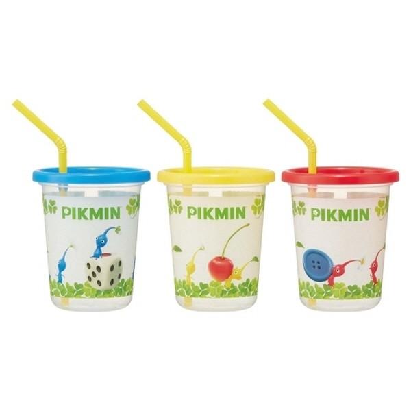 피크민 캐릭터 스트로우 물컵세트 320ml 3P 캐릭터 빨대컵