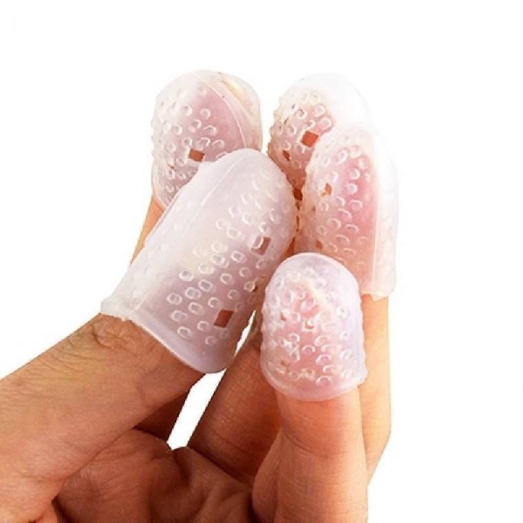 (화이트) 통풍골무 손가락골무 미끄럼방지 사무용골무 투명골무
