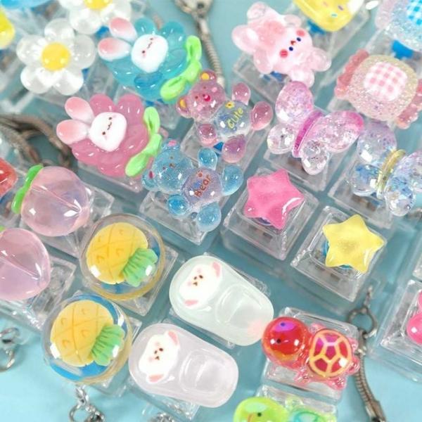 LED 파츠 클릭커 키보드 키링 4000 (894) 1박스 16개