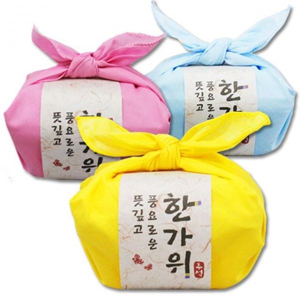삼색손수건 송편포장(3개)