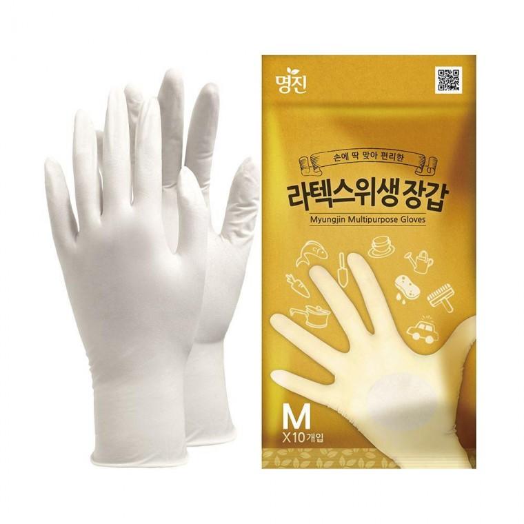 라텍스 위생장갑 중 백색 10매입 고무장갑 셰프 위생