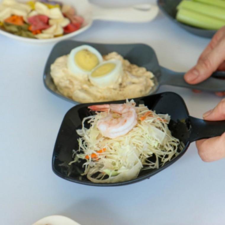 티본 팬 사각 쿠프 앞접시1P 손잡이접시 캠핑접시 앞접시1P 니드