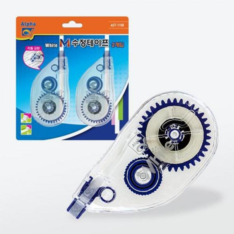 알파 수정테이프 ACT-1158 (5mmx8M) 2입 2148690펜타입 화이트