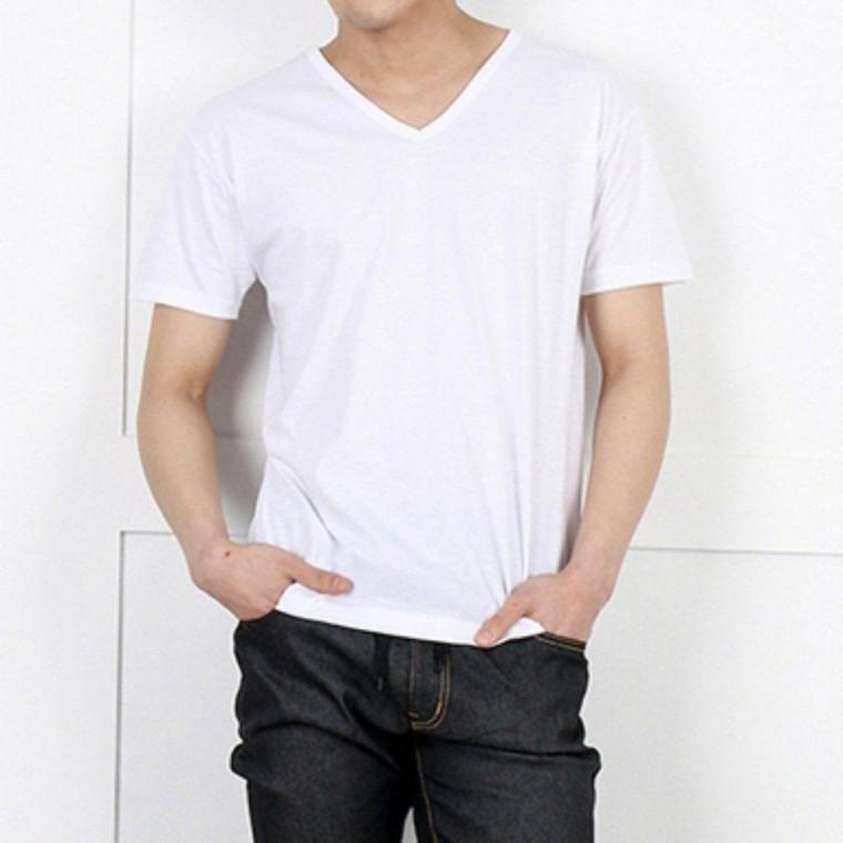 베이직 코디 가벼운 소재 브이넥 데일리 남성 반팔티 넥티셔츠 긴팔티 라인티셔츠 반팔 브이 이너웨어 면티