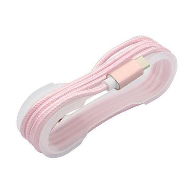 coms USB 3.1 C타입 케이블 고정가이드 1M 핑크
