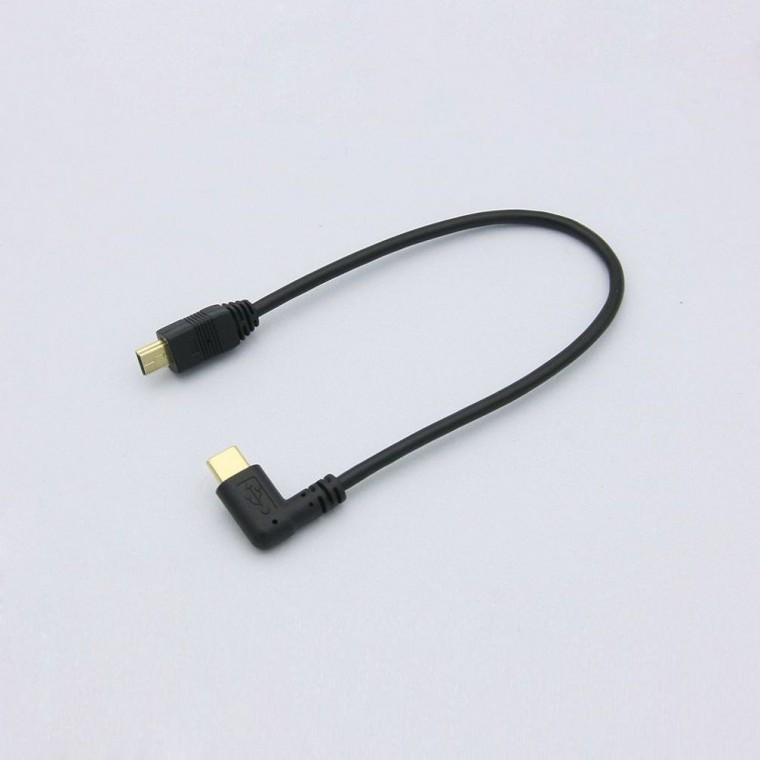 USB 3.1 젠더 Type C Mini 5P M Type C M 꺾임 25cm