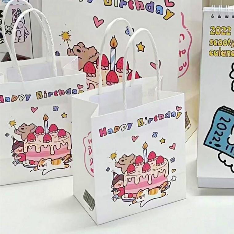 생일선물백 답례품봉투 예식장 종이 페이퍼백