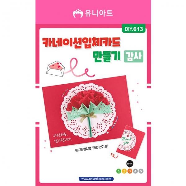 DIY613 카네이션입체카드 만들기-감사