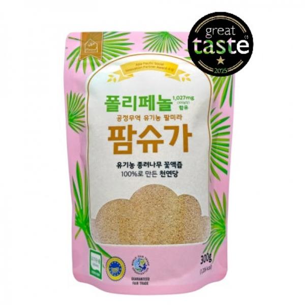 유기농 팔미라 팜슈가(폴리페놀 함유) 300g 파우치