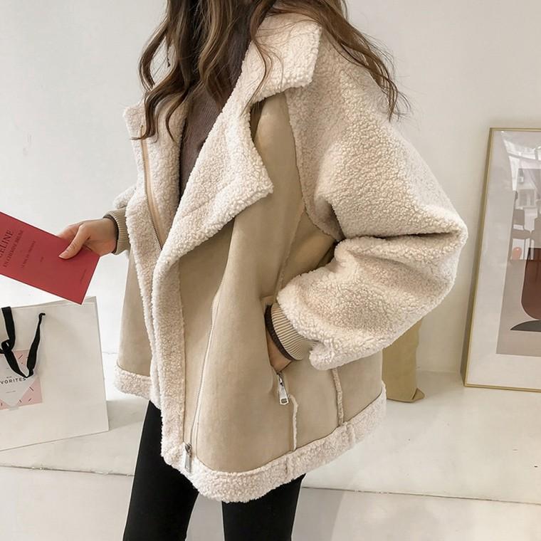 무스탕 페이크퍼 여성 페이크퍼 무스탕 자켓 MFNC030057