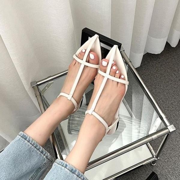 스트랩 봄 여자끈샌들 여자샌들 슬리퍼 여름샌들 힐