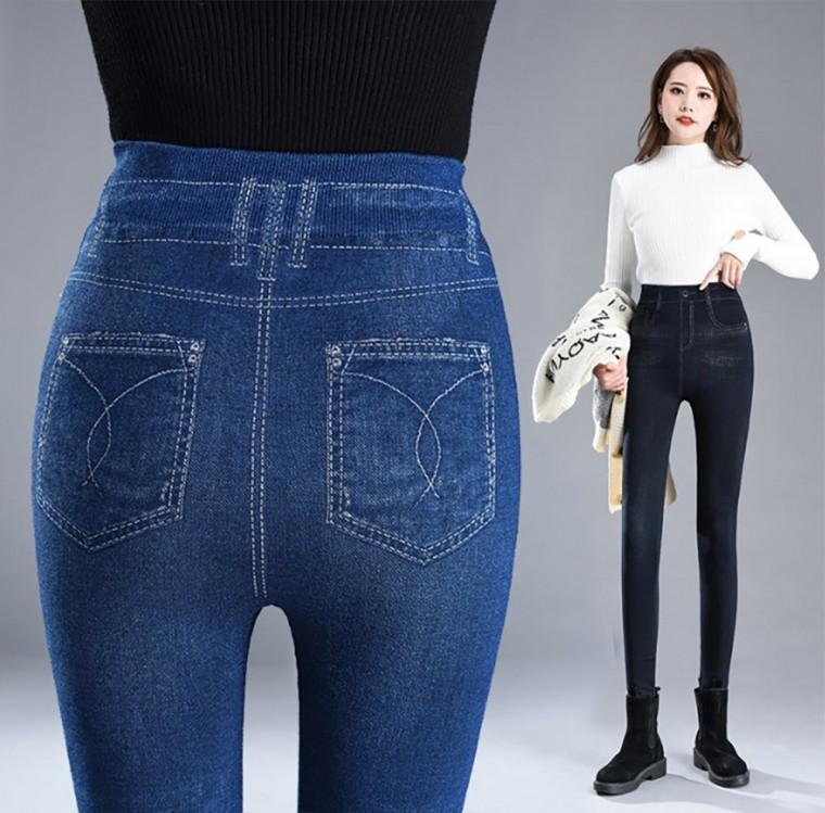 레깅스 여자레깅스 여성 블루 블랙 페이크 데님 레깅스 URK-276