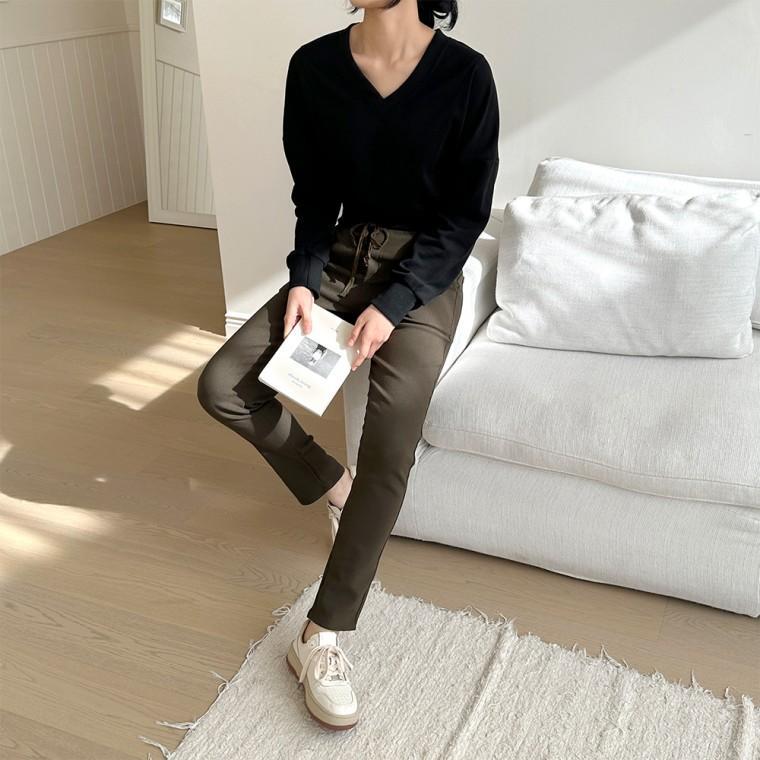 기모바지 밴딩바지 시어스 기모 밴딩 스판 바지 SD-231124
