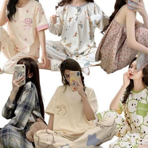 파자마 반팔 여름 상하 잠옷 데일리 여성