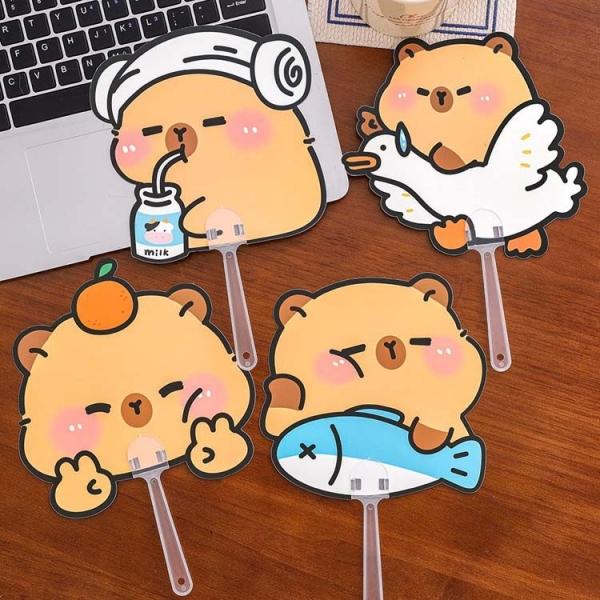 카피바라 기본 pp 부채   조립식 휴대용 여름 사은품
