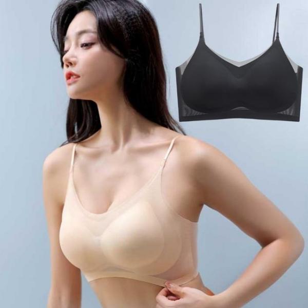 편한 노와이어 심리스브라 여름 냉감 쿨 스포츠 브라