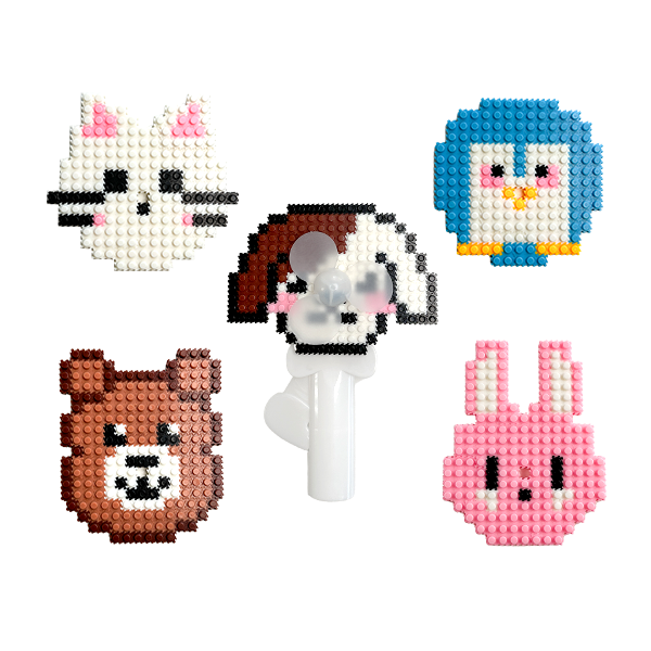 하비 디폼 블럭 동물 선풍기 만들기 (1인용, 5종 택 1)