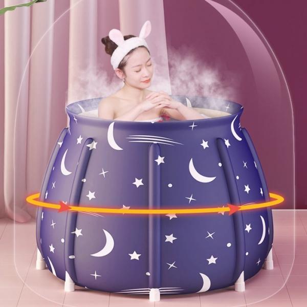 항아리튜브욕조 접이동식욕조 성인접이식욕조 반신욕기 휴대용 헨리 1인 간이 가정용사우나