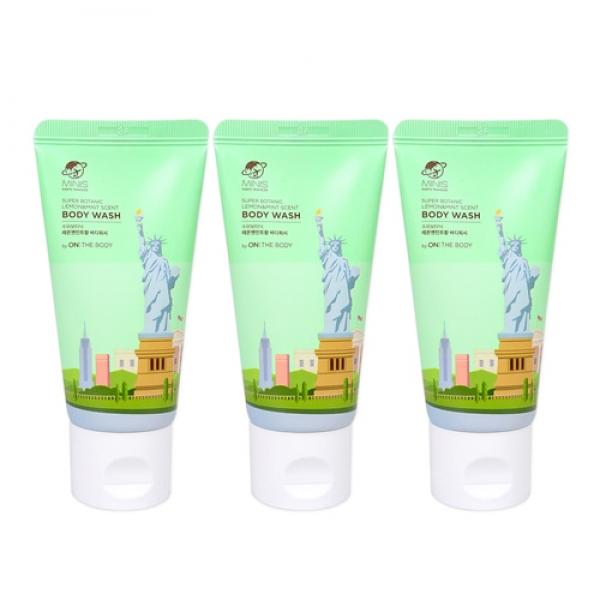 온더바디 레몬앤민트향 바디워시(50ml 튜브형)-3개 바디클렌저 세면도구 여행용세트 보습 샤워비누