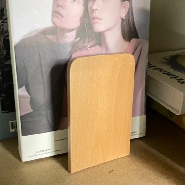 비치우드 원목 북엔드 책칸막이 스퀘어형