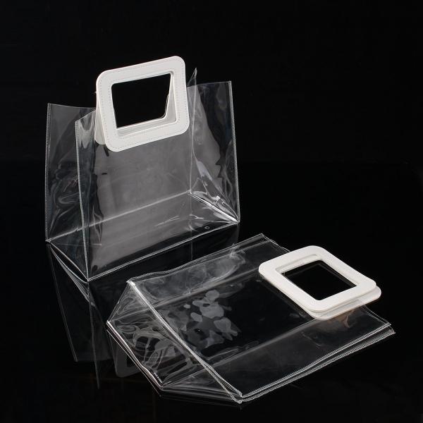 투명 방수 비치백 PVC 토트백 2p(28x25cm 화이트)