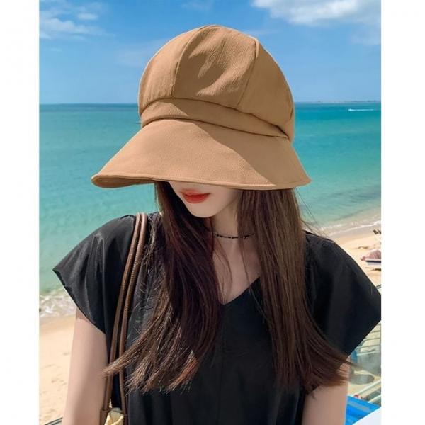 와이드챙 호박 버킷햇