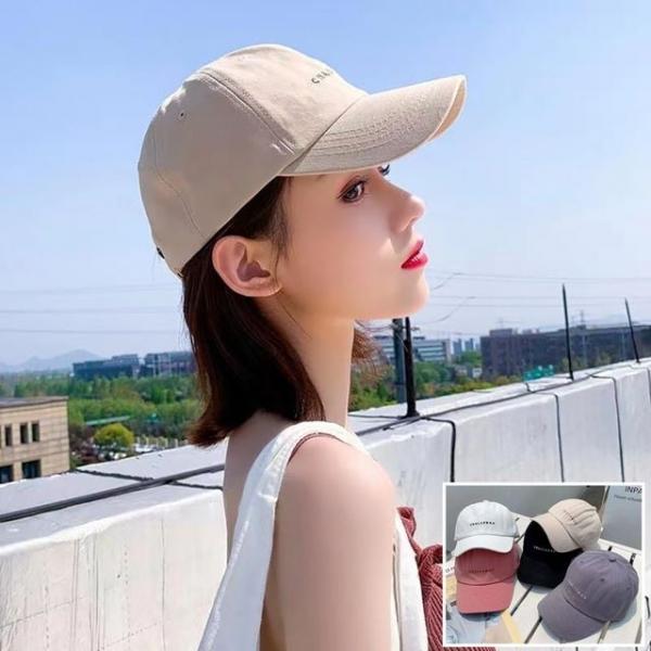 롱챙 볼캡 여성 미니자수 썬캡 데일리 야구모자