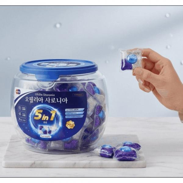 고농축 캡슐세제 오필리아 사로니아 52캡슐 세탁세제 유연제 살균 향기 진드기제거 한알로 세탁 끝내요