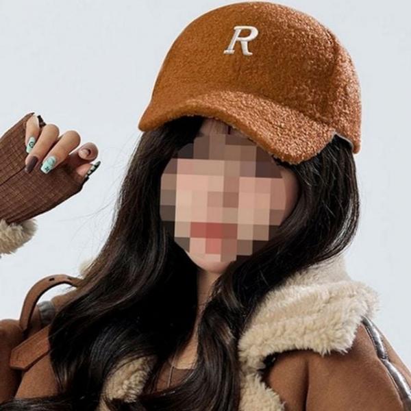 뽀글이 여성 캡 모자 램스울 여성 야구 모자 겨울 방한
