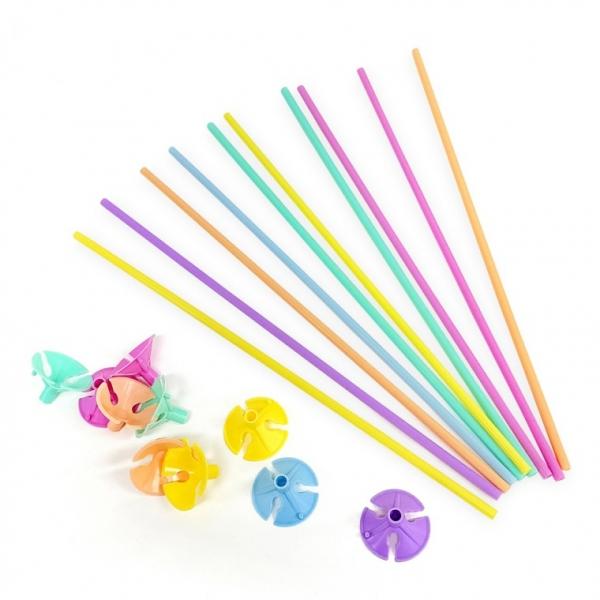 풍선 막대 스틱 캡 32cm 42cm 파스텔 풍선대 꽂이 10p