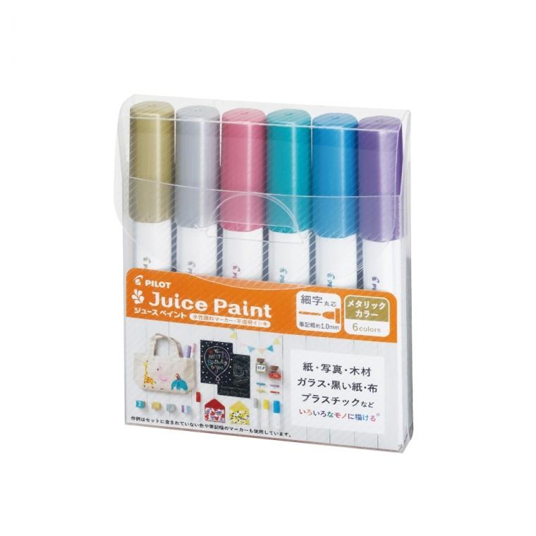파이롯트 쥬스페인트 F 메탈릭 6색세트 SJP-120FN-6CM 마카