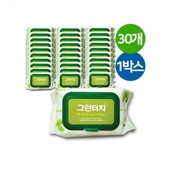 그린터치 물티슈 (100매 캡형) 30포 아기물티슈